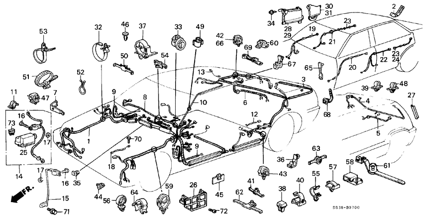 Wire harness/ battery cable