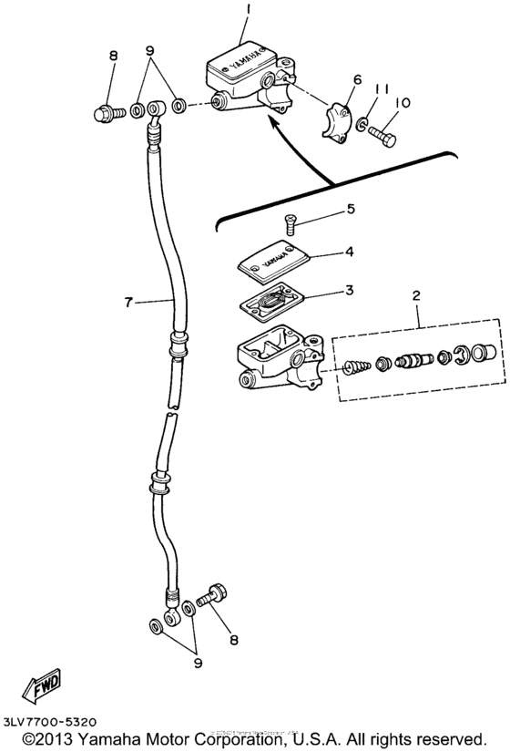 Front master cylinder