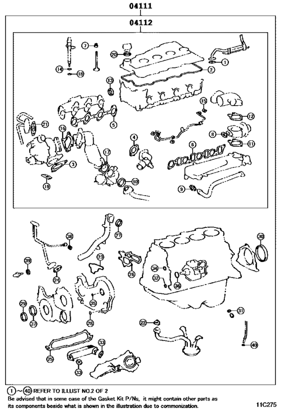 Engine Overhaul Gasket Kit