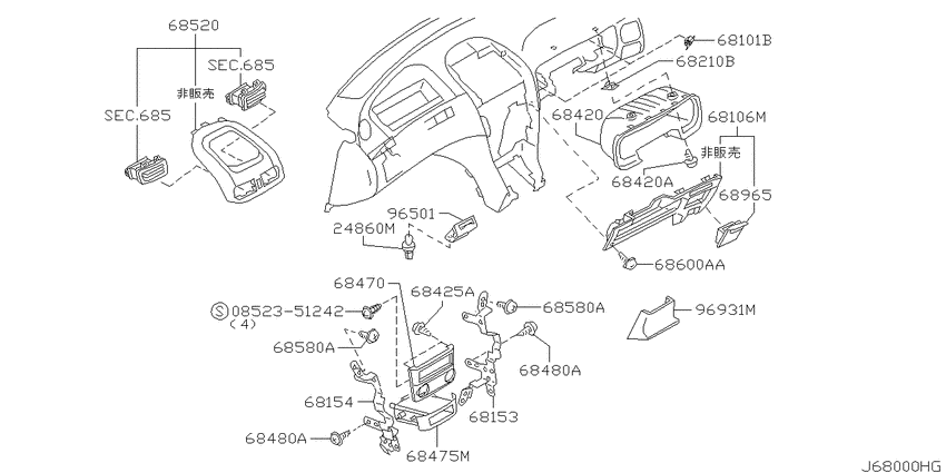Instrument panel, pad & cluster lid