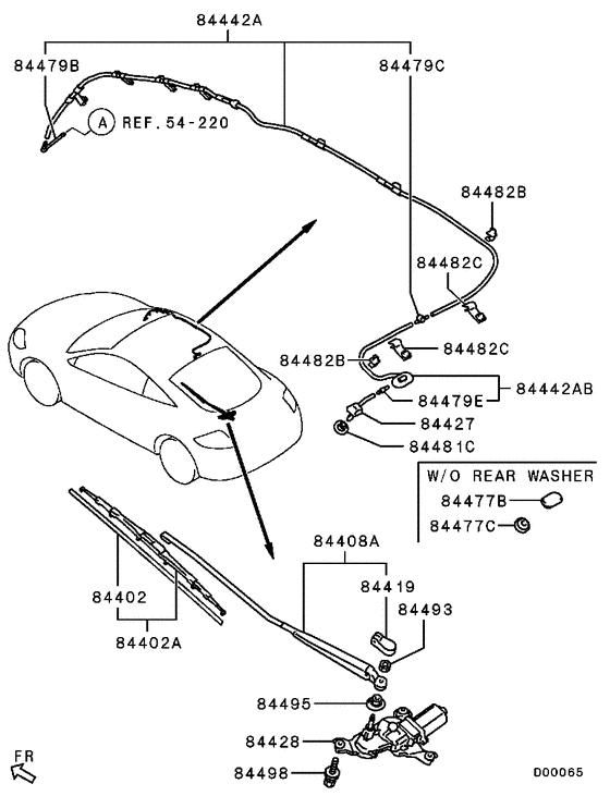 Rear window wiper & washer