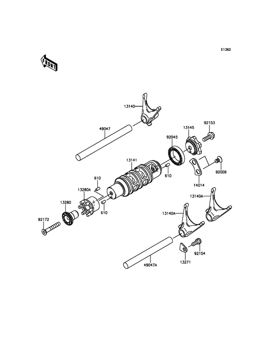 Gear Change Drum/Shift Fork(s)