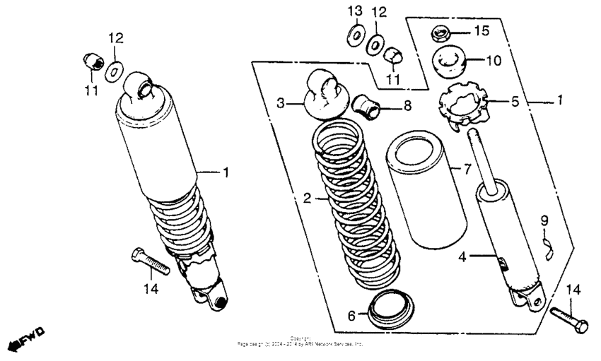 Rear shock absorber 81-82