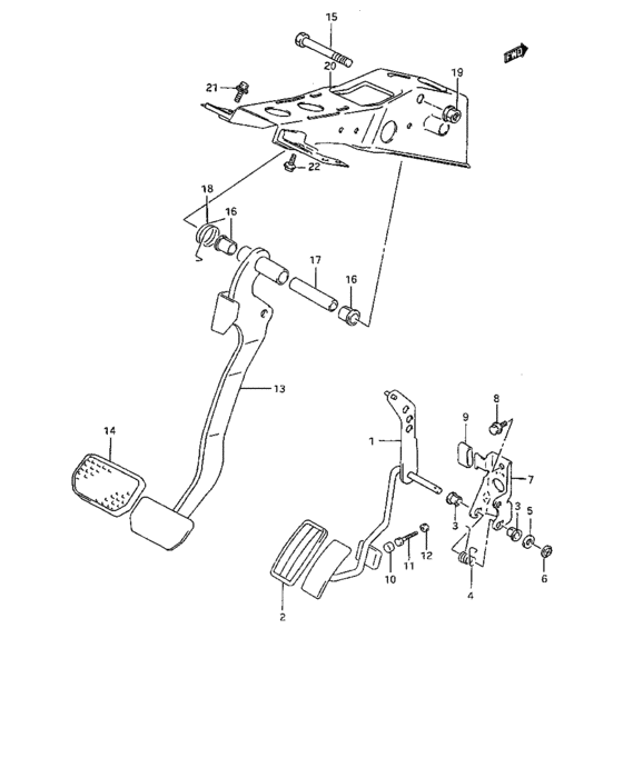 Pedal and pedal bracket