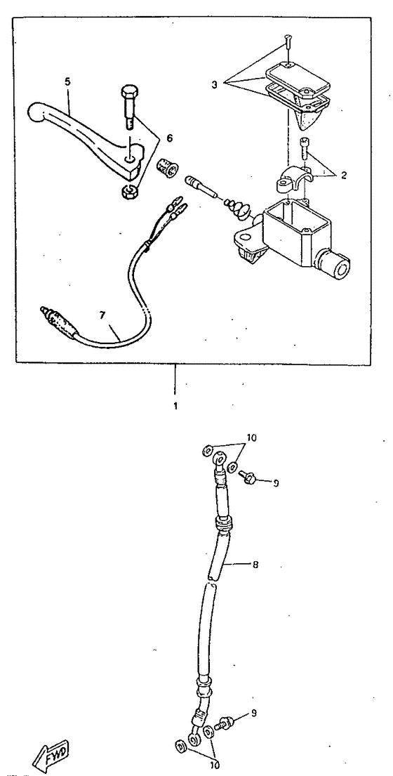 Front master cylinder