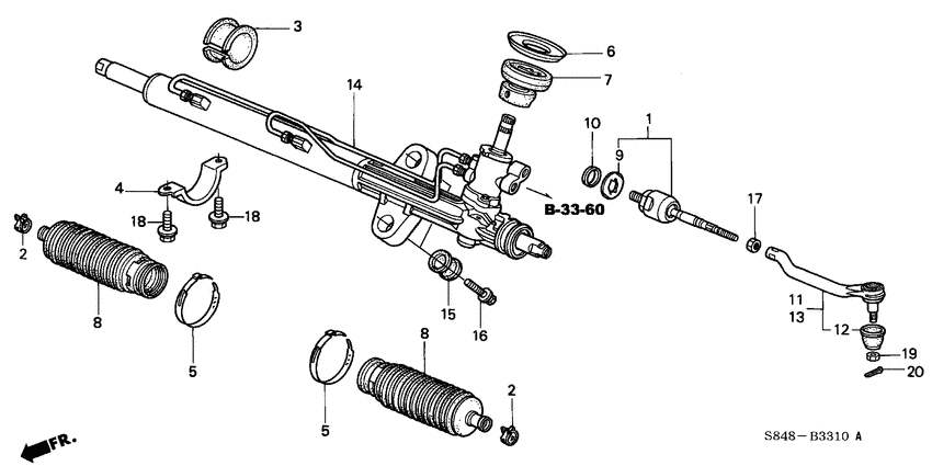 Power steering gear box