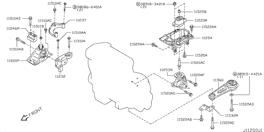 Engine & transmission   mounting