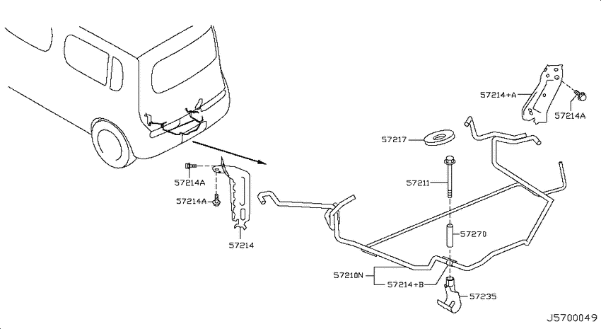 Spare tire hanger