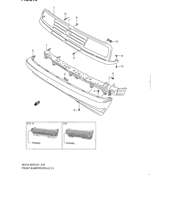 Front bumper and grille