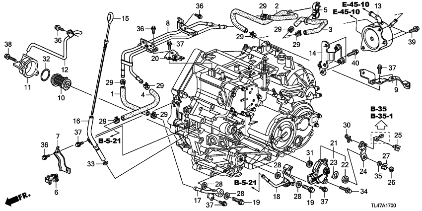 Oil level gauge/ atf pipe