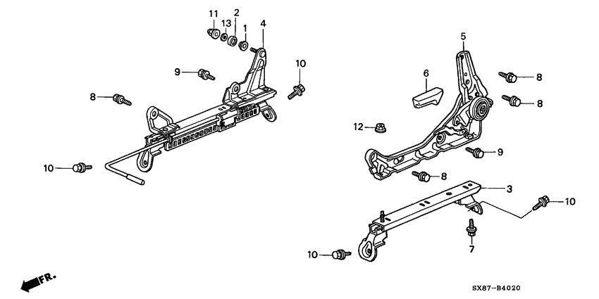 Front seat components