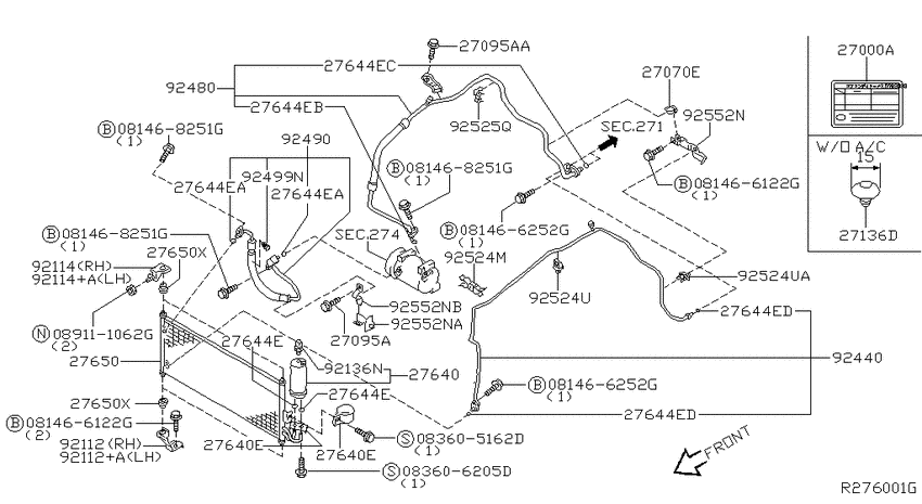 Condensor, liquid tank