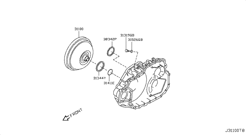 Torque converter,housing & case