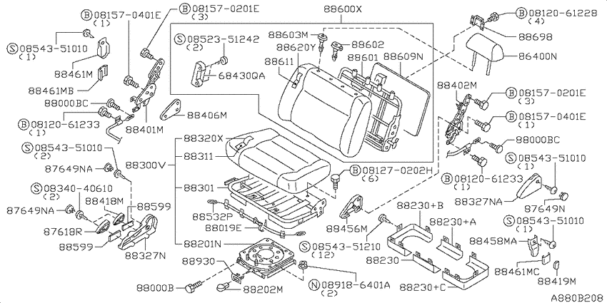 Rear seat