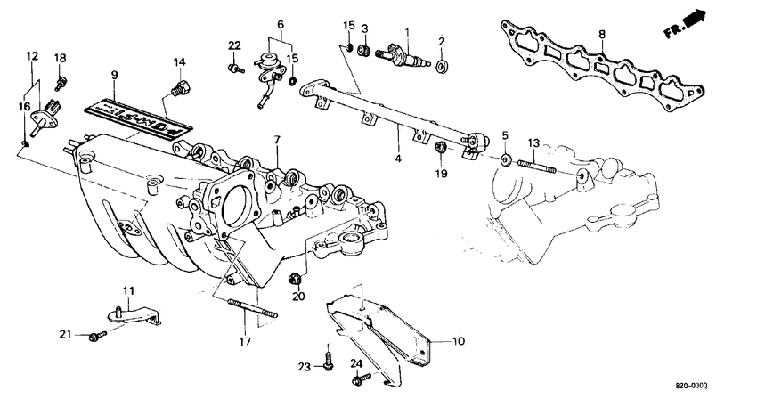 Fuel injector/ intake manifold