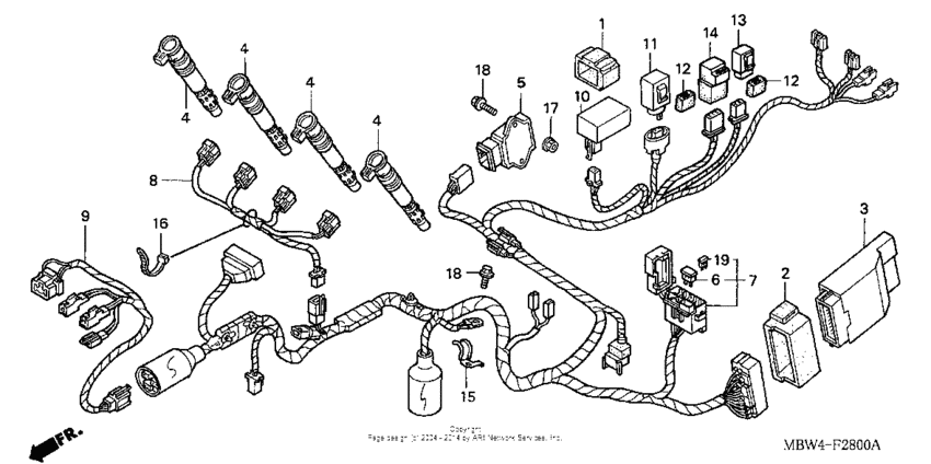 Wire harness ('99-'00)