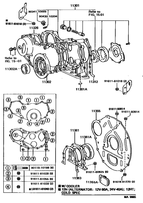 Timing Gear Cover & Rear End Plate