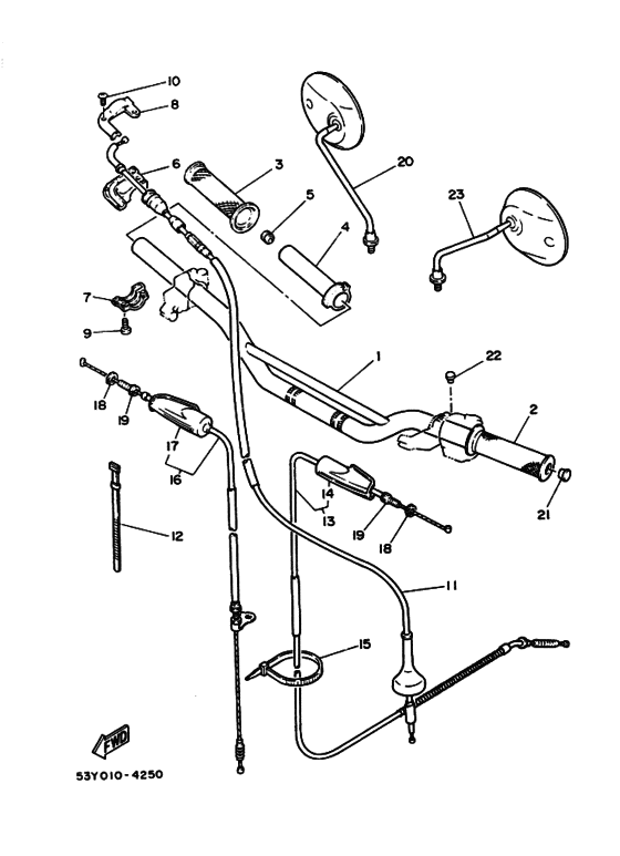 Steering handle & cable