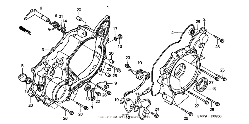 Rear crankcase cover