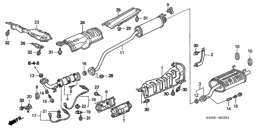Exhaust pipe/silencer