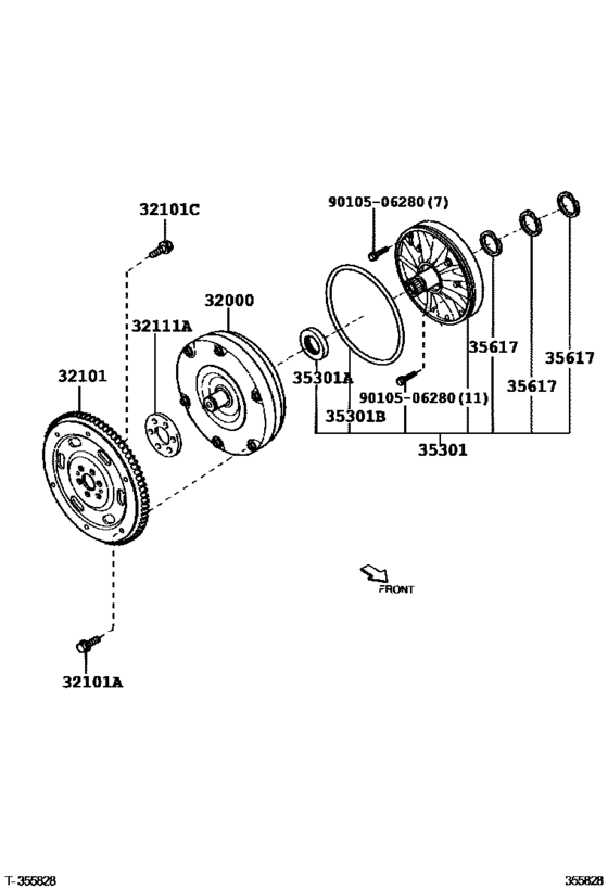 Torque Converter, Front Oil Pump & Chain (Atm)