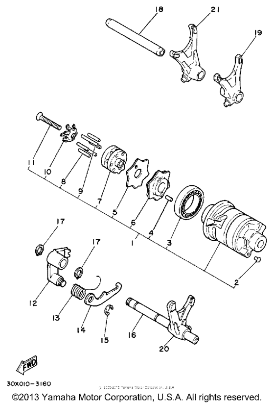 Shift cam - fork