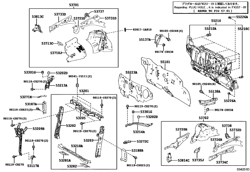 Front Fender Apron & Dash Panel