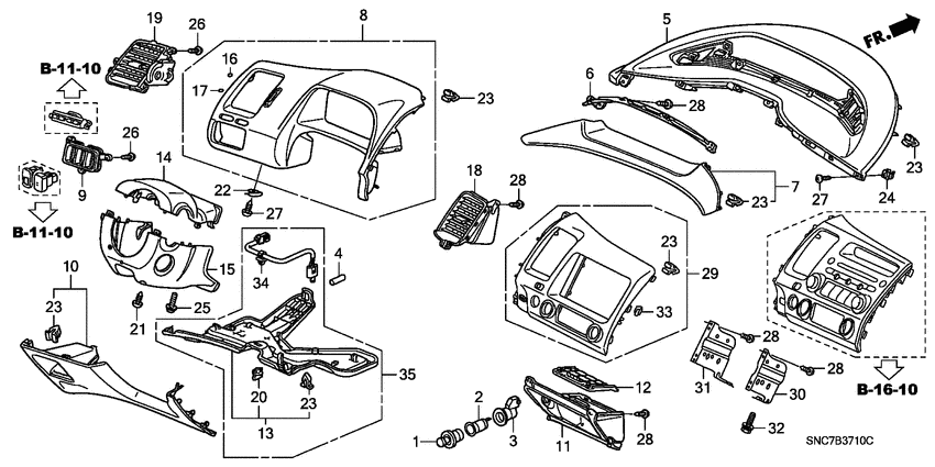 Instrument panel garnish