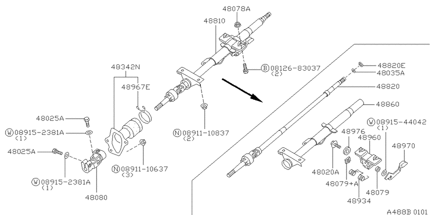 Steering column