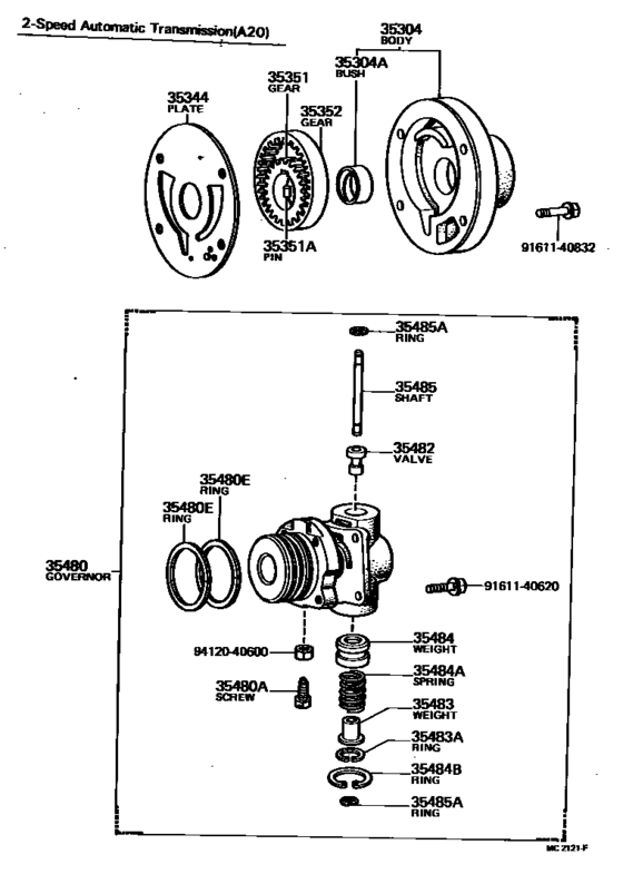 Rear Oil Pump & Governor (Atm)