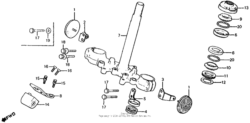 Steering stem 79-80