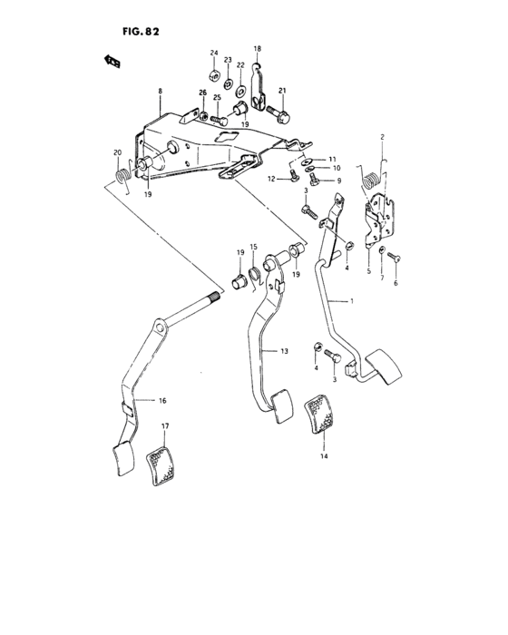 Pedal and pedal bracket