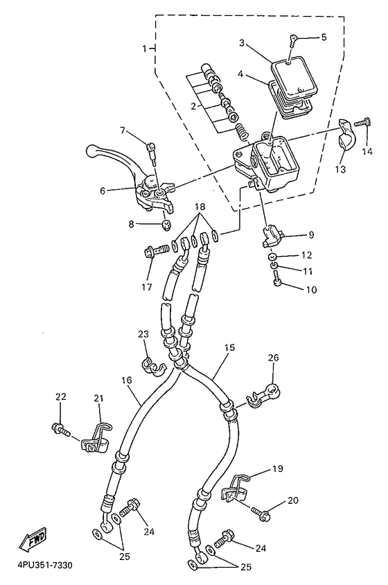 Front master cylinder