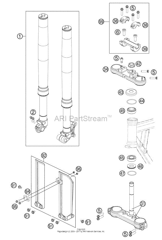 Front Fork, Triple Clamp