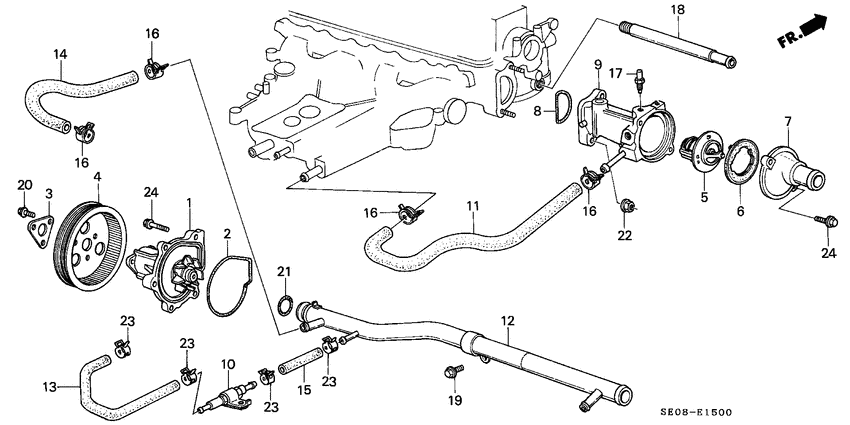 Water pump/thermostat