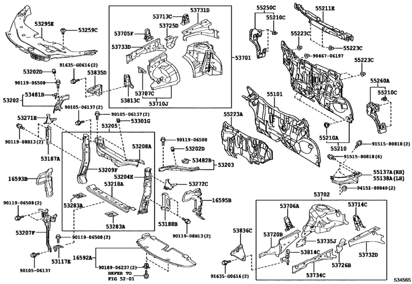 Front Fender Apron & Dash Panel
