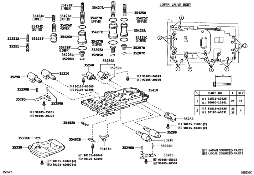 Valve Body & Oil Strainer (Atm)
