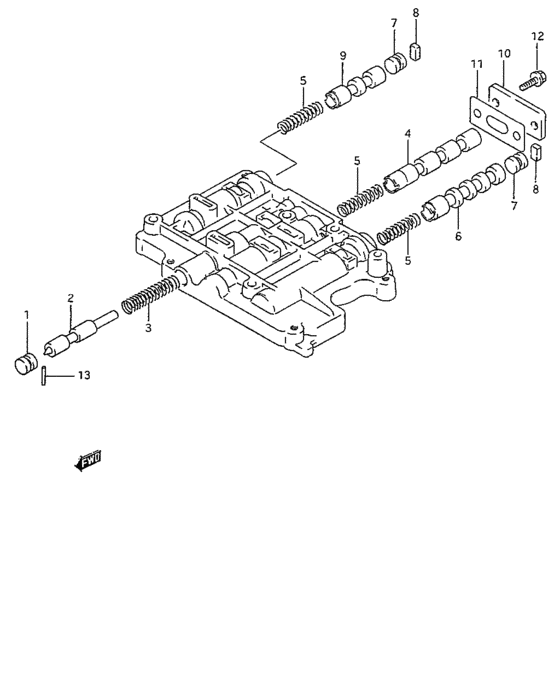At rear upper valve body