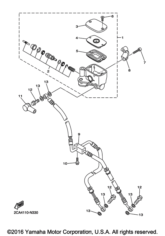Front master cylinder