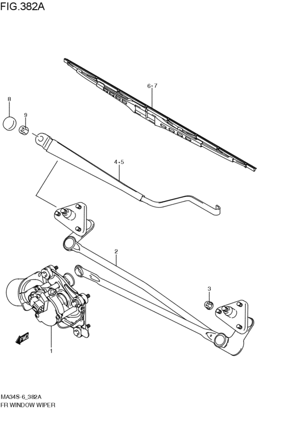 front wind windshield wiper