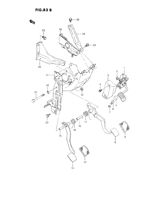 Pedal and pedal bracket