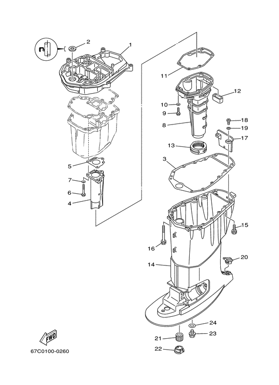 Upper casing