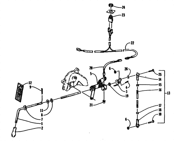 Reverse shift lever assembly