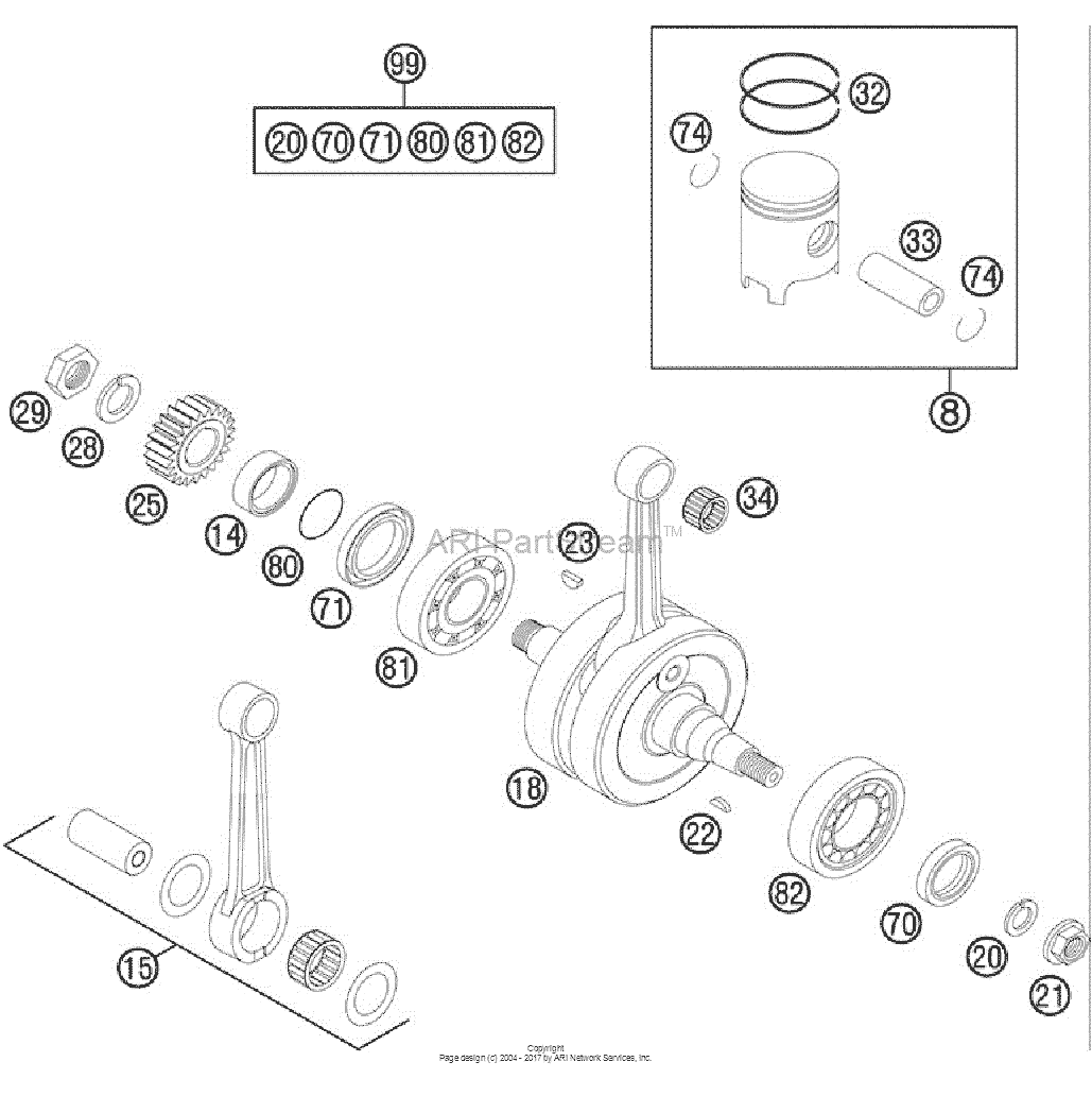 Crankshaft, Piston