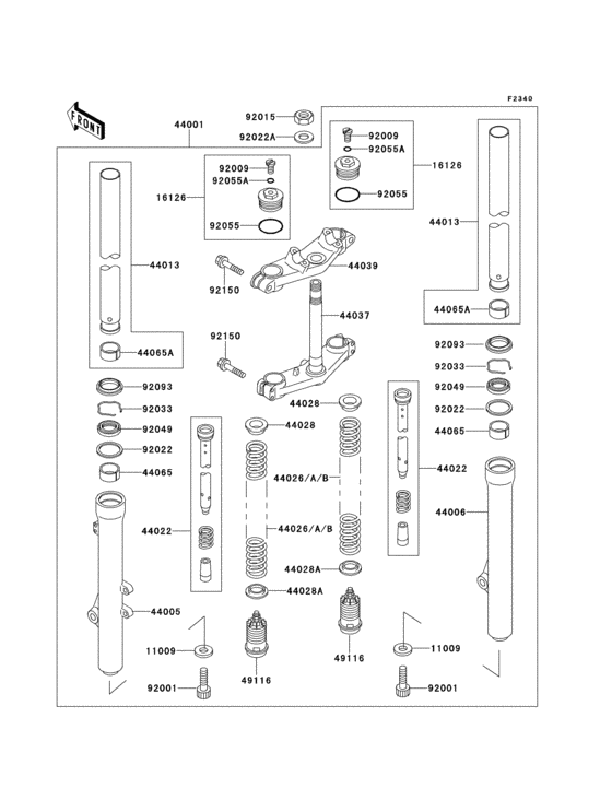Front fork(kx80-r1)