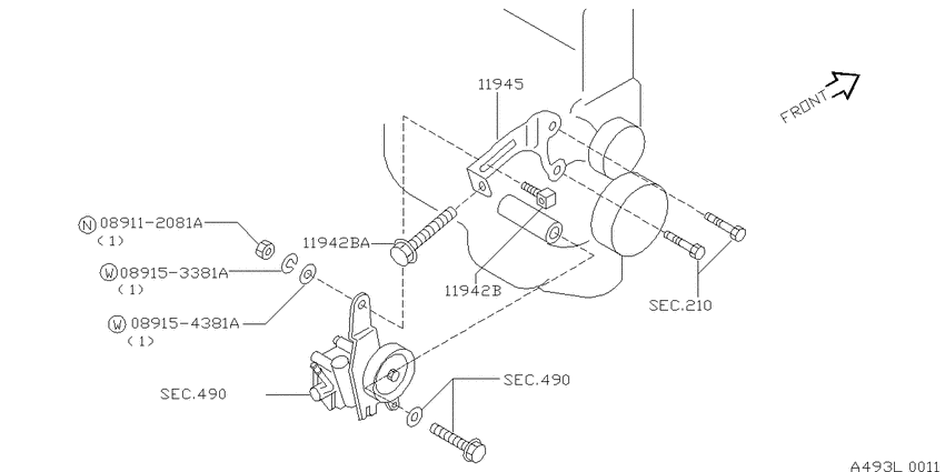 Power steering pump mounting