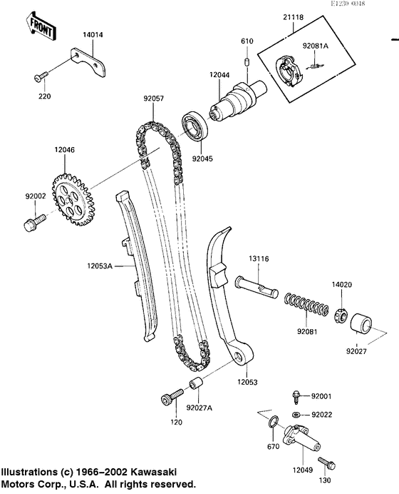 Camshaft/chain/tensioner