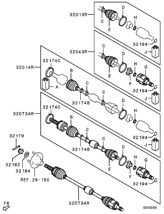 Front axle drive shaft