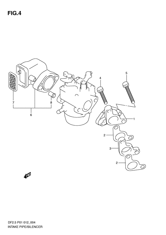 Intake pipe / silencer