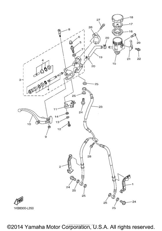 Front master cylinder